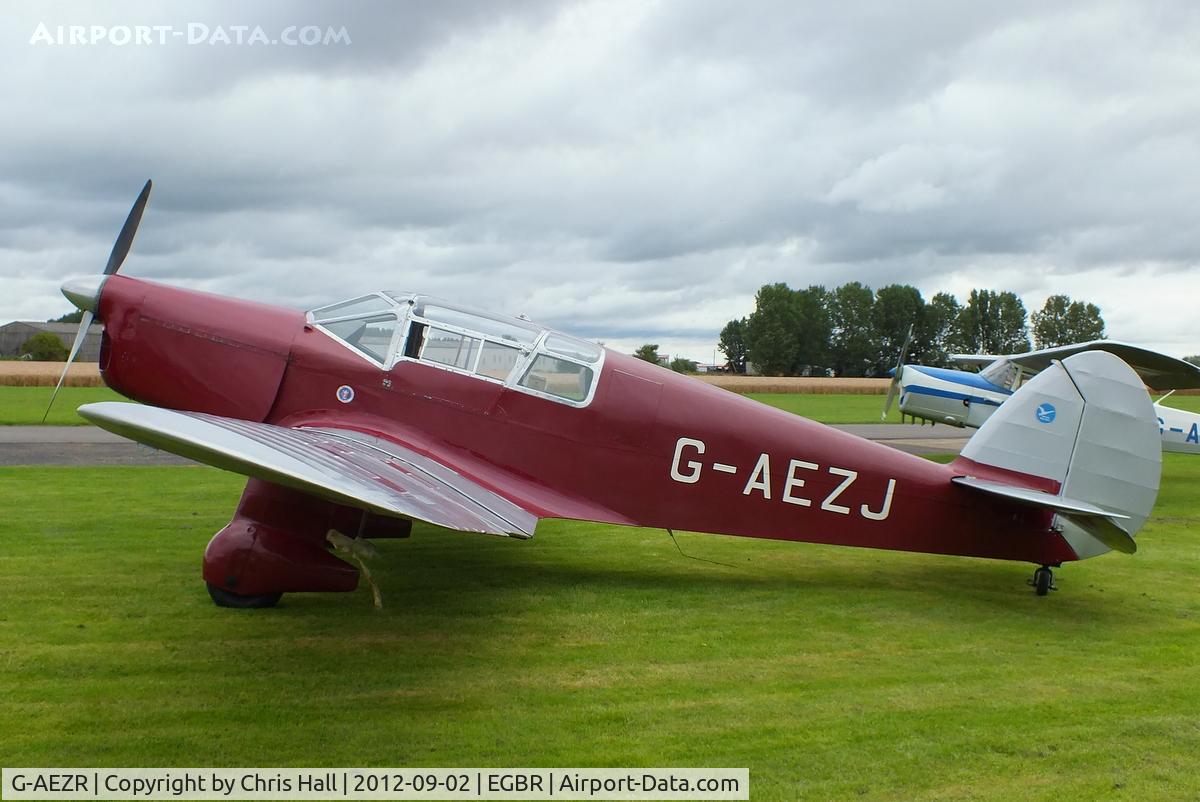 G-AEZR, Miles M14A Hawk Trainer 3 C/N 495, At the Real Aeroplane Club's Wings & Wheels fly-in, Breighton