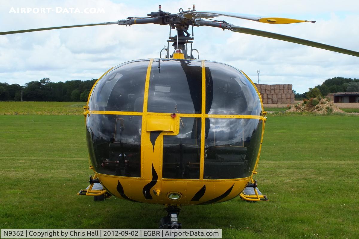 N9362, 1970 Aerospatiale SA-316B Alouette III C/N 1739, At the Real Aeroplane Club's Wings & Wheels fly-in, Breighton