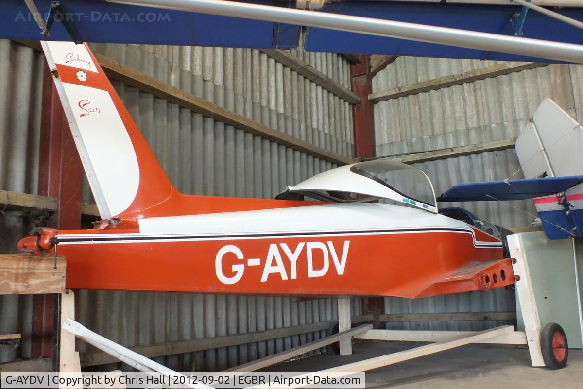 G-AYDV, 1974 Coates Swalesong SA.II Srs.1 C/N PFA 1353, At the Real Aeroplane Club's Wings & Wheels fly-in, Breighton