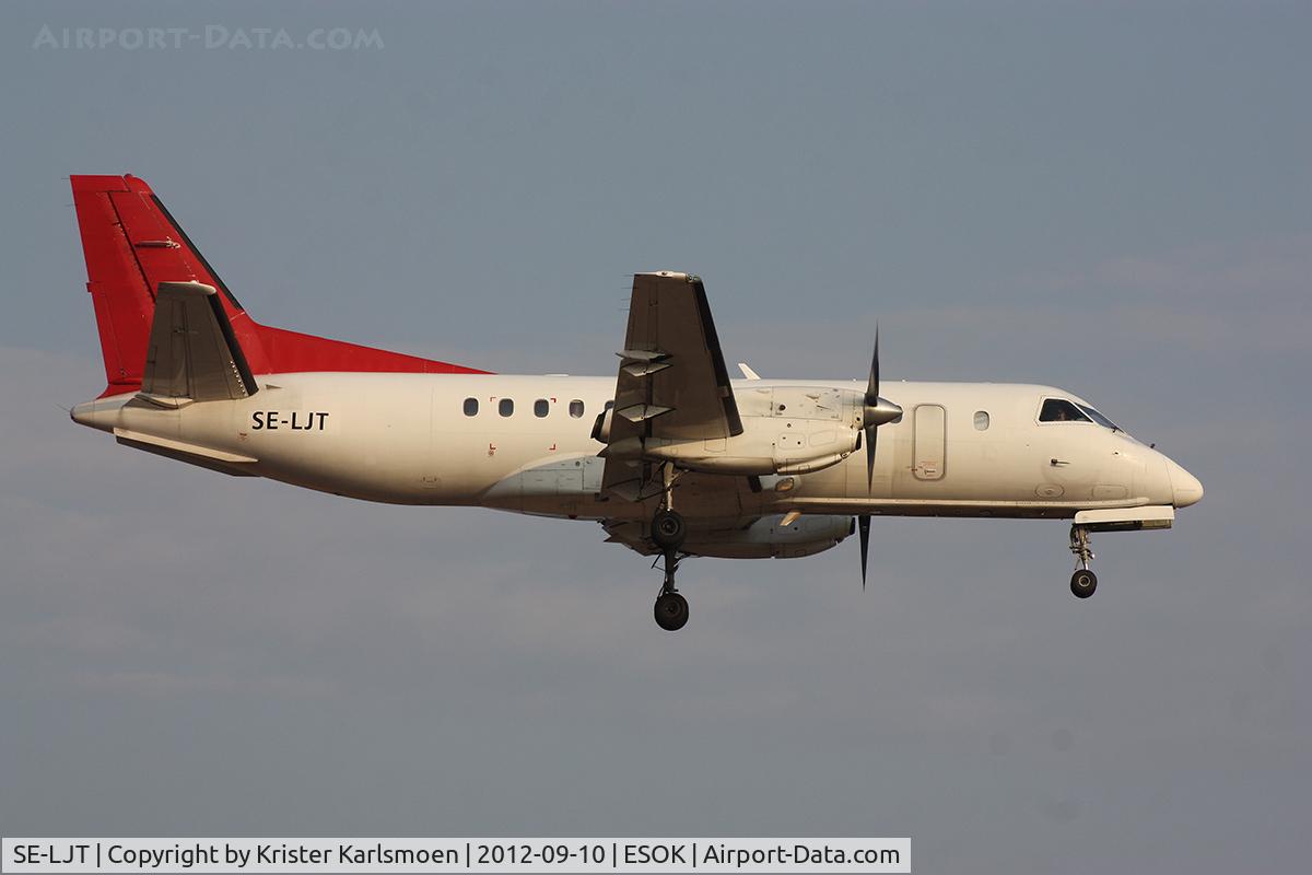 SE-LJT, 1990 Saab 340B C/N 340B-221, On the new route Karlstad-Norrköping-Copenhagen.