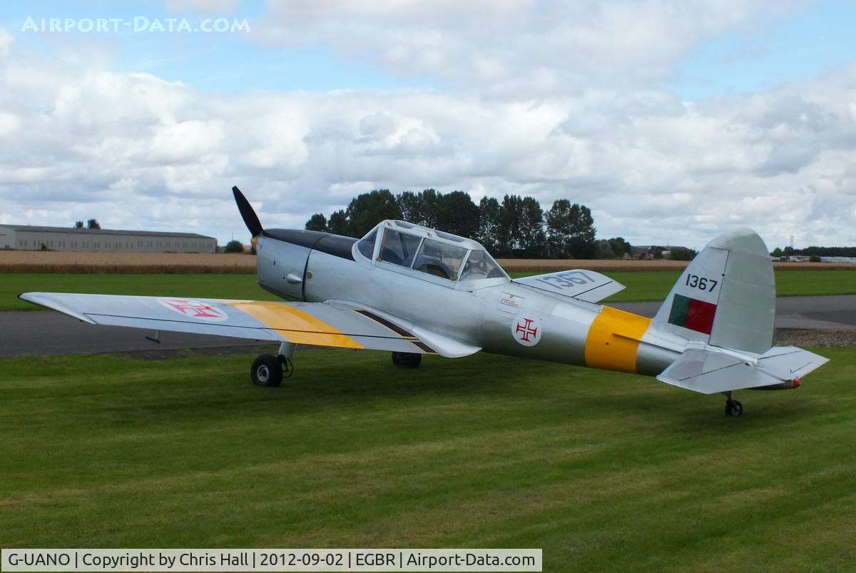G-UANO, 1959 OGMA DHC-1 Chipmunk T.20 C/N OGMA-57, At the Real Aeroplane Club's Wings & Wheels fly-in, Breighton