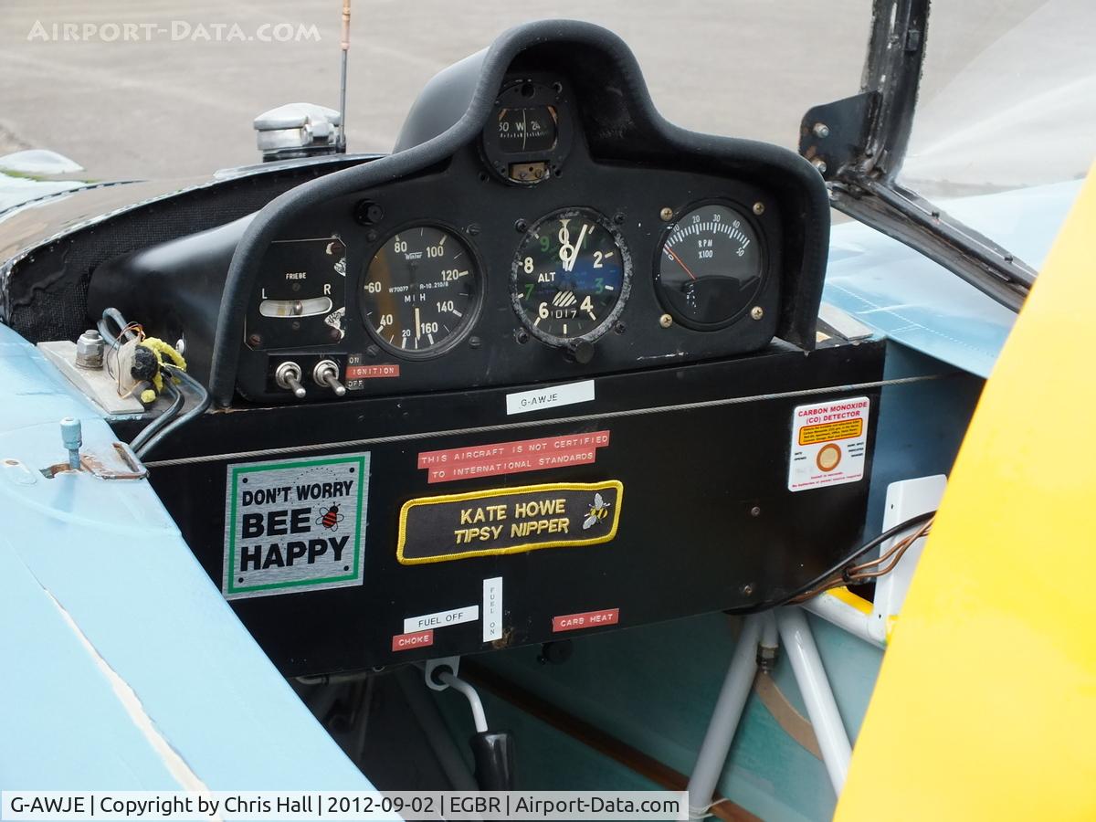 G-AWJE, 1968 Tipsy T-66 Nipper Mk 3 C/N S121, At the Real Aeroplane Club's Wings & Wheels fly-in, Breighton