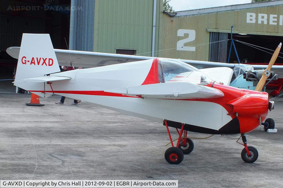 G-AVXD, 1967 Slingsby T.66 Nipper 3 C/N S109, At the Real Aeroplane Club's Wings & Wheels fly-in, Breighton