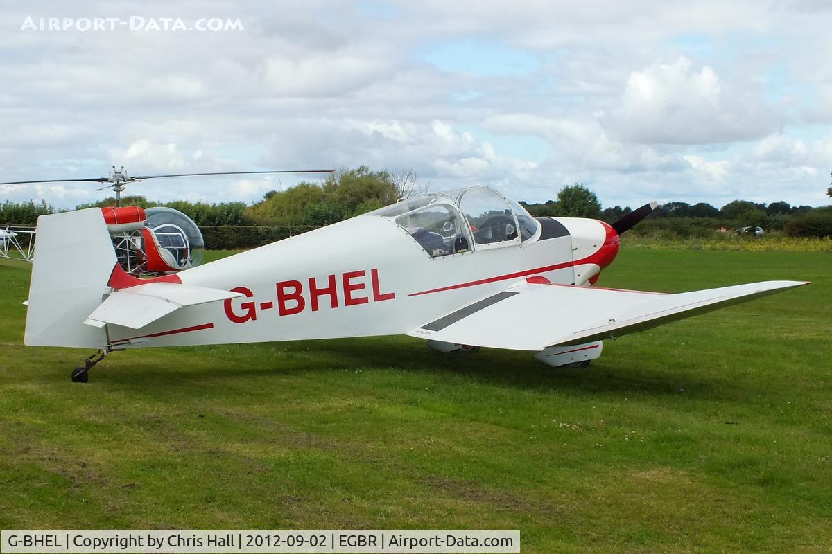 G-BHEL, 1957 SAN Jodel D-117 C/N 735, At the Real Aeroplane Club's Wings & Wheels fly-in, Breighton