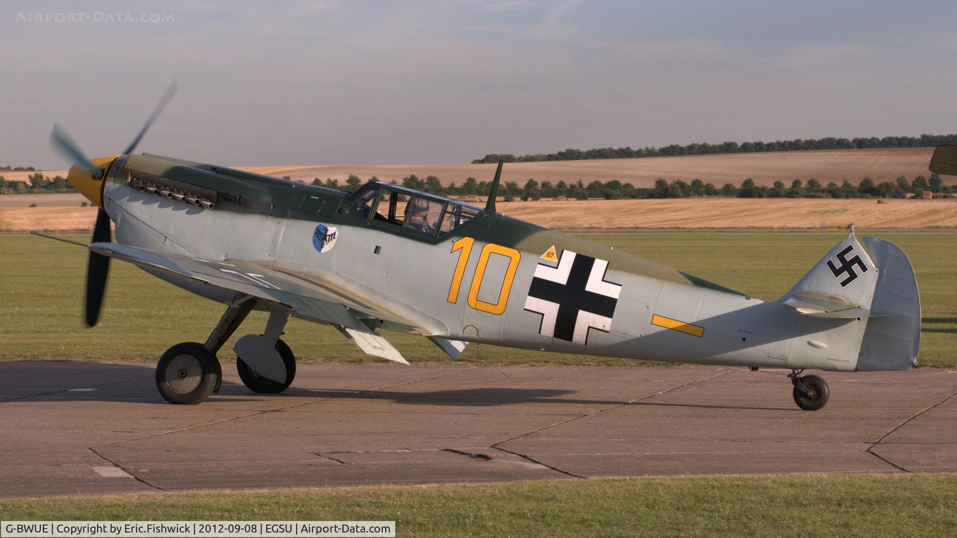 G-BWUE, 1949 Hispano HA-1112-M1L Buchon C/N 172, 1. G-BWUE at The Duxford Air Show, Sept. 2012.