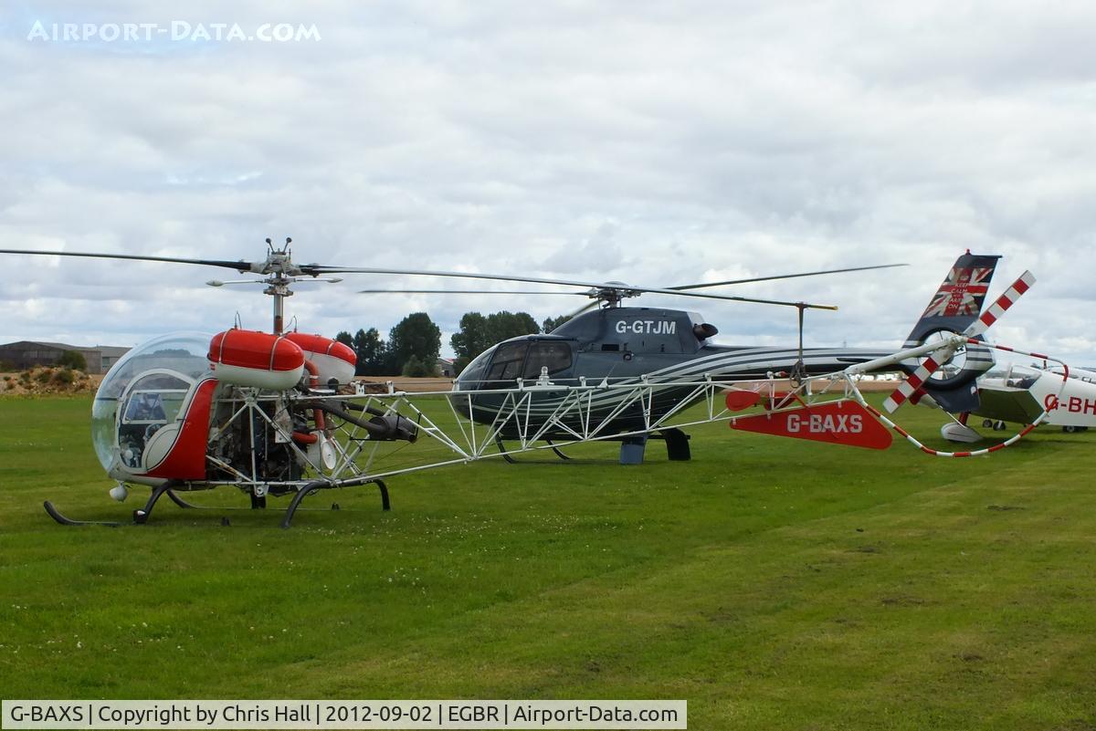 G-BAXS, 1969 Bell 47G-5 C/N 7908, At the Real Aeroplane Club's Wings & Wheels fly-in, Breighton
