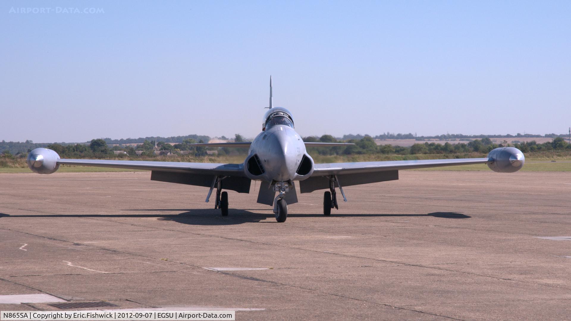 N865SA, 1957 Canadair CT-133 Silver Star 3 C/N T33-599 (133599), 5. N865SA - Silver Star arriving for The Duxford Air Show, Sept. 2012.