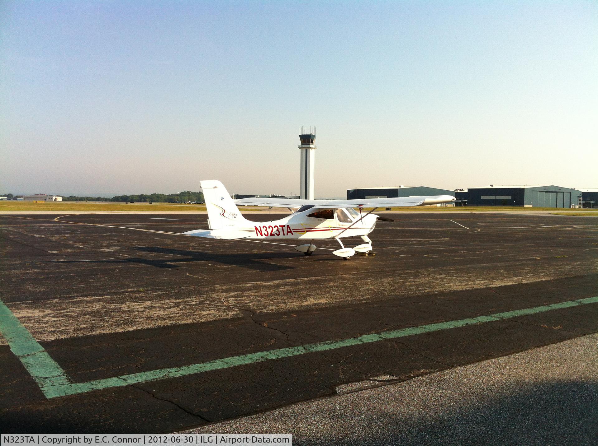 N323TA, 2009 Tecnam P-92 Echo Classic C/N 1294, the only aircraft at the ILG main terminal
