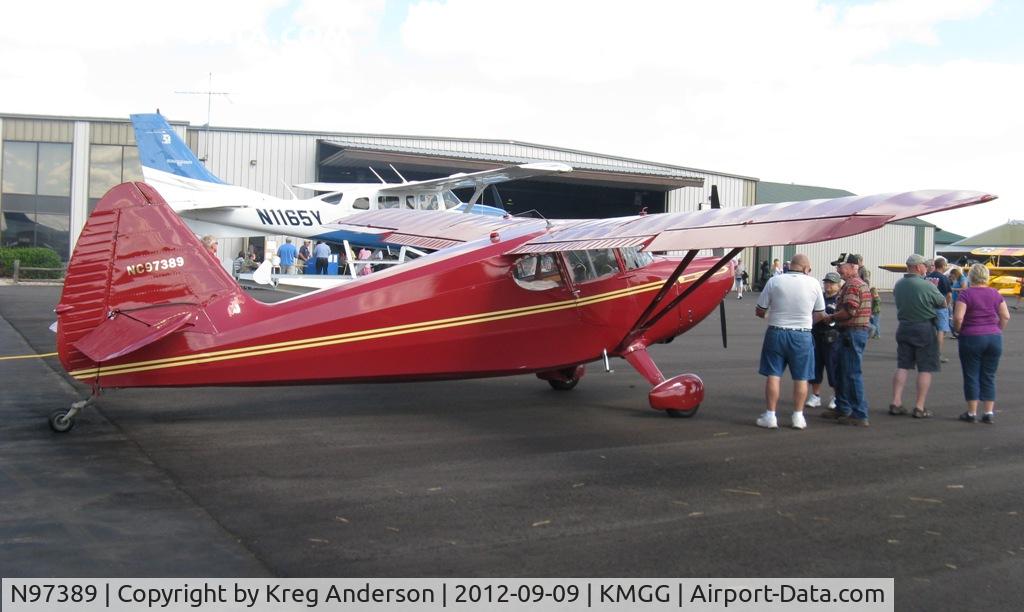 N97389, 1946 Stinson 108 Voyager C/N 108-389, 2012 Maple Lake Fly-in Pork Chopper Dinner