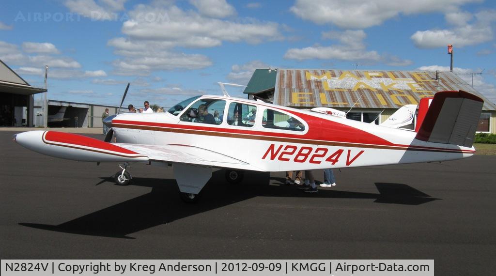 N2824V, 1947 Beech 35 Bonanza C/N D-228, 2012 Maple Lake Fly-in Pork Chopper Dinner