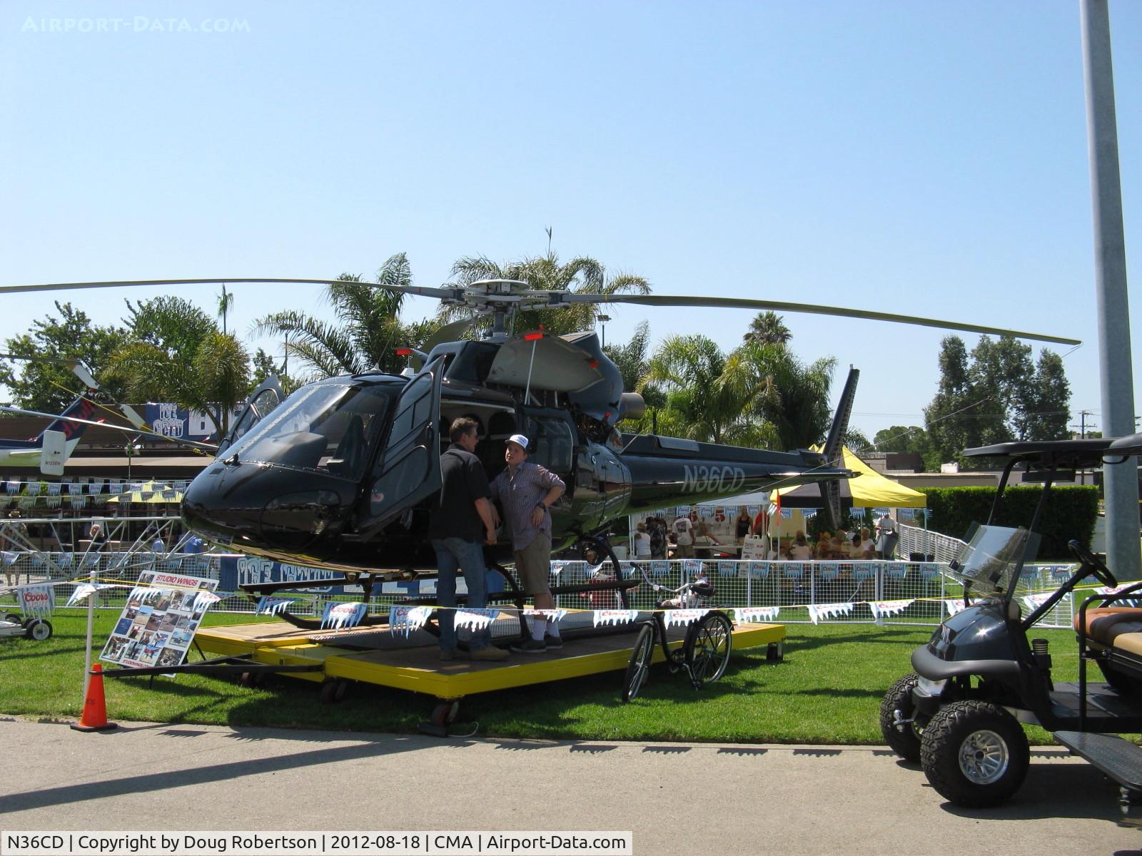 N36CD, 2009 Eurocopter AS-350B-3 Ecureuil Ecureuil C/N 4657, American Eurocopter AS350B SuperStar, one Turbomeca ARRIEL 2B 847 shp, 3 blade rotor, Hot & High optimized model.