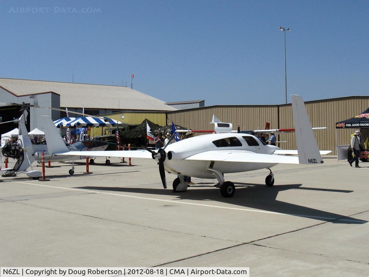 N6ZL, Velocity Velocity XL RG C/N 3RX041, 2009 Franks VELOCITY XL RG, Continental IO-550 300 Hp pusher, Experimental composite construction canard, retractable gear, four seats. Cruise speed 219 mph.