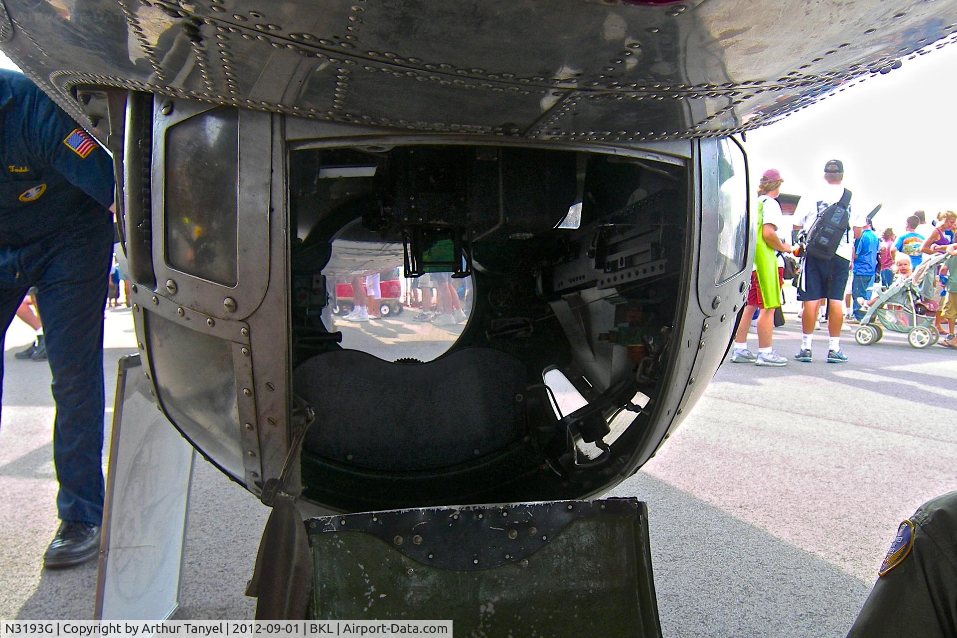 N3193G, 1944 Boeing B-17G Flying Fortress C/N 77255, Yankee Lady's ball turret @ Cleveland National Air Show