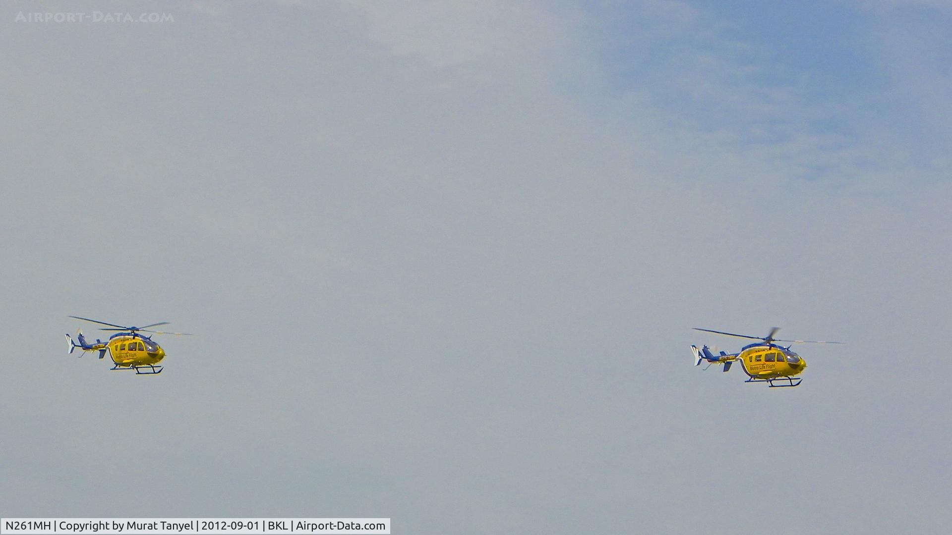 N261MH, Eurocopter-Kawasaki EC-145 (BK-117C-2) C/N 9250, N263MH (right) and N261MH (left) @ the 2012 Cleveland National Air Show