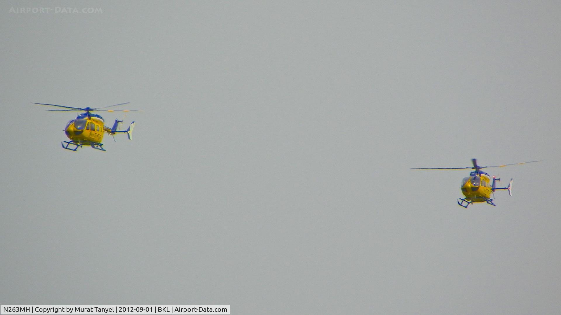 N263MH, Eurocopter-Kawasaki EC-145 (BK-117C-2) C/N 9311, N263MH (left) and N261MH (right) @ the 2012 Cleveland National Air Show
