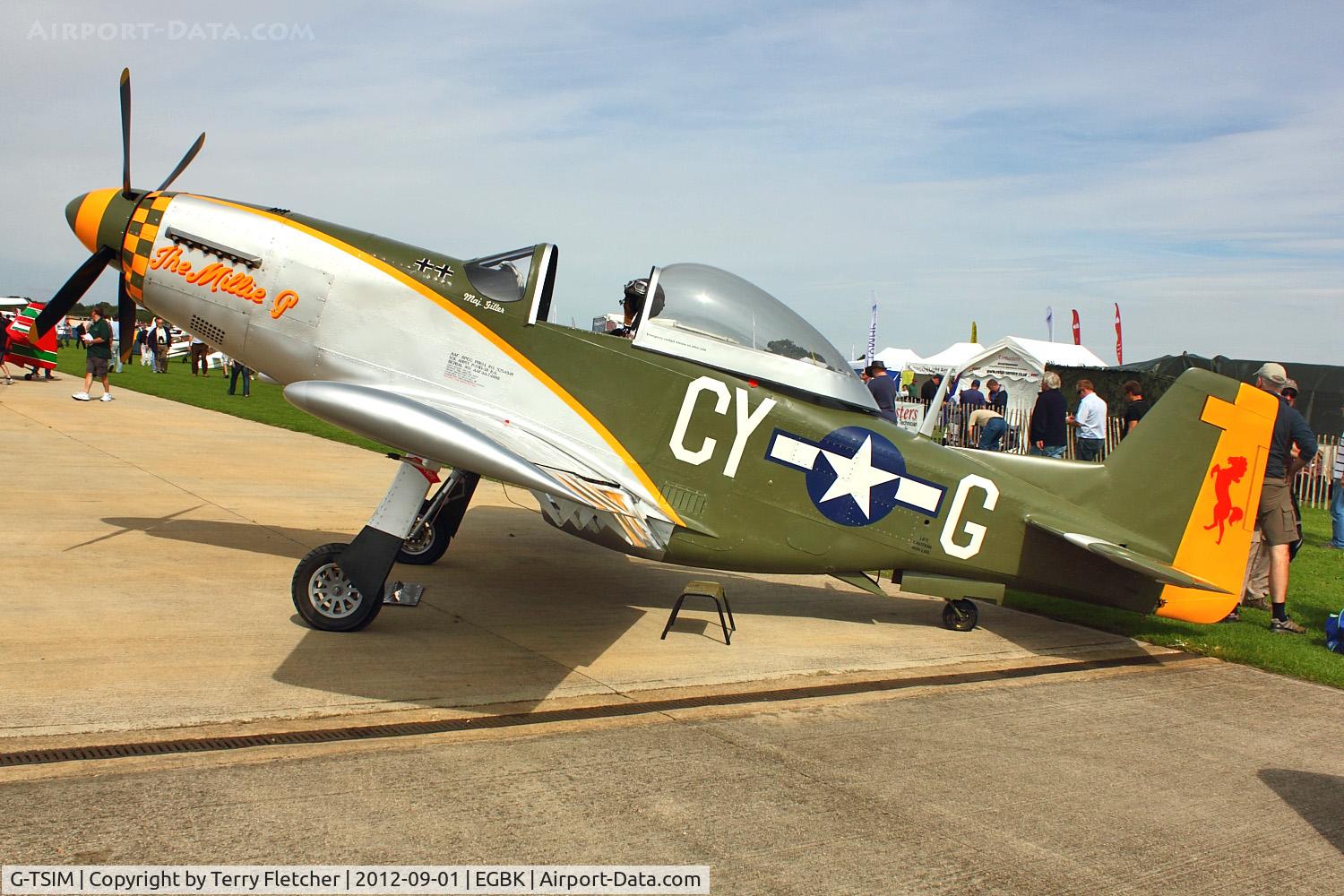 G-TSIM, 2012 Titan T-51 Mustang C/N LAA 355-14964, A visitor to 2012 LAA Rally at Sywell
