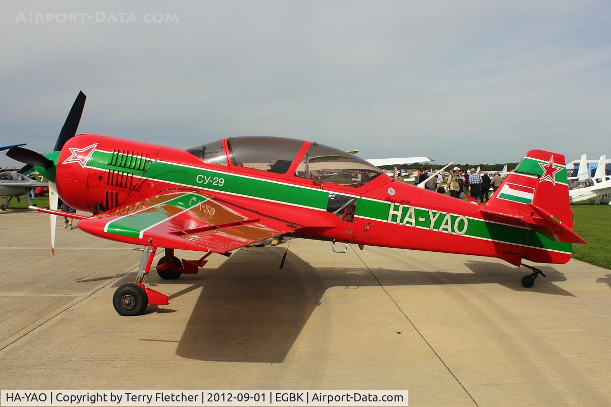 HA-YAO, 1998 Sukhoi Su-29 C/N N0001-01, A visitor to 2012 LAA Rally at Sywell