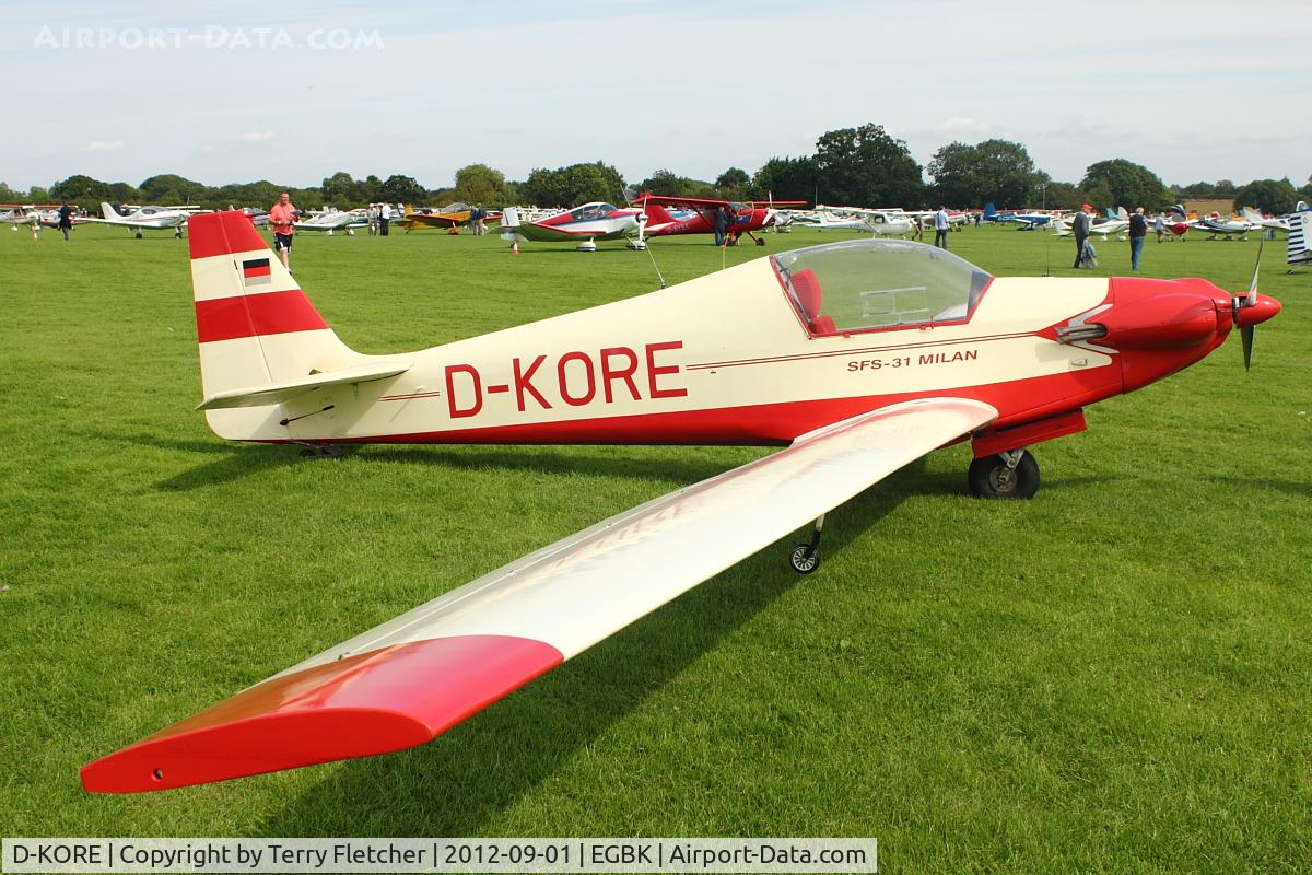 D-KORE, Sportavia-Putzer SFS-31 Milan C/N 6601, A visitor to 2012 LAA Rally at Sywell