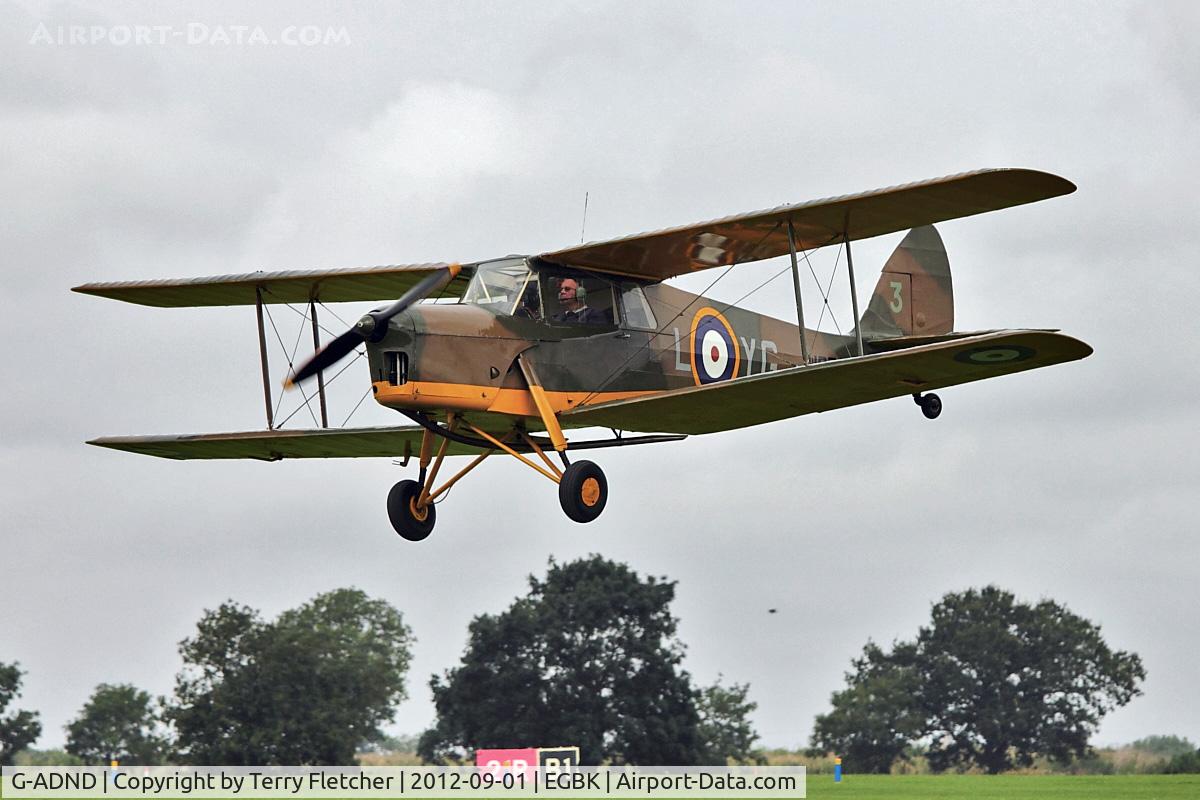 G-ADND, 1936 De Havilland DH.87B Hornet Moth C/N 8097, A visitor to 2012 LAA Rally at Sywell