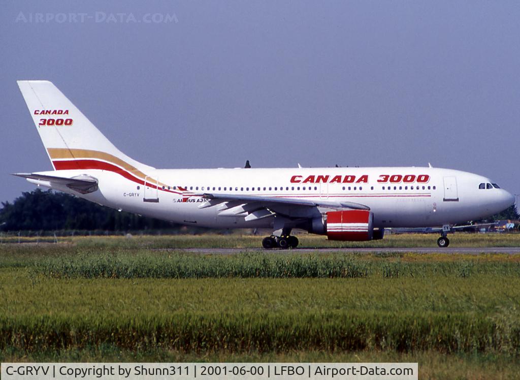 C-GRYV, 1987 Airbus A310-304 C/N 440, Ready for take off rwy 32R