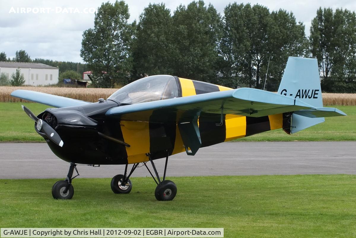 G-AWJE, 1968 Tipsy T-66 Nipper Mk 3 C/N S121, At the Real Aeroplane Club's Wings & Wheels fly-in, Breighton