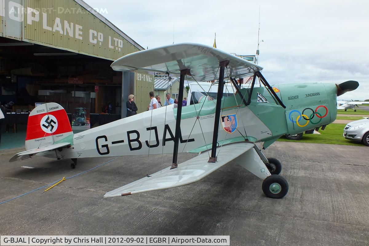 G-BJAL, 1957 Bucker 1-131E Jungmann C/N 1028, At the Real Aeroplane Club's Wings & Wheels fly-in, Breighton