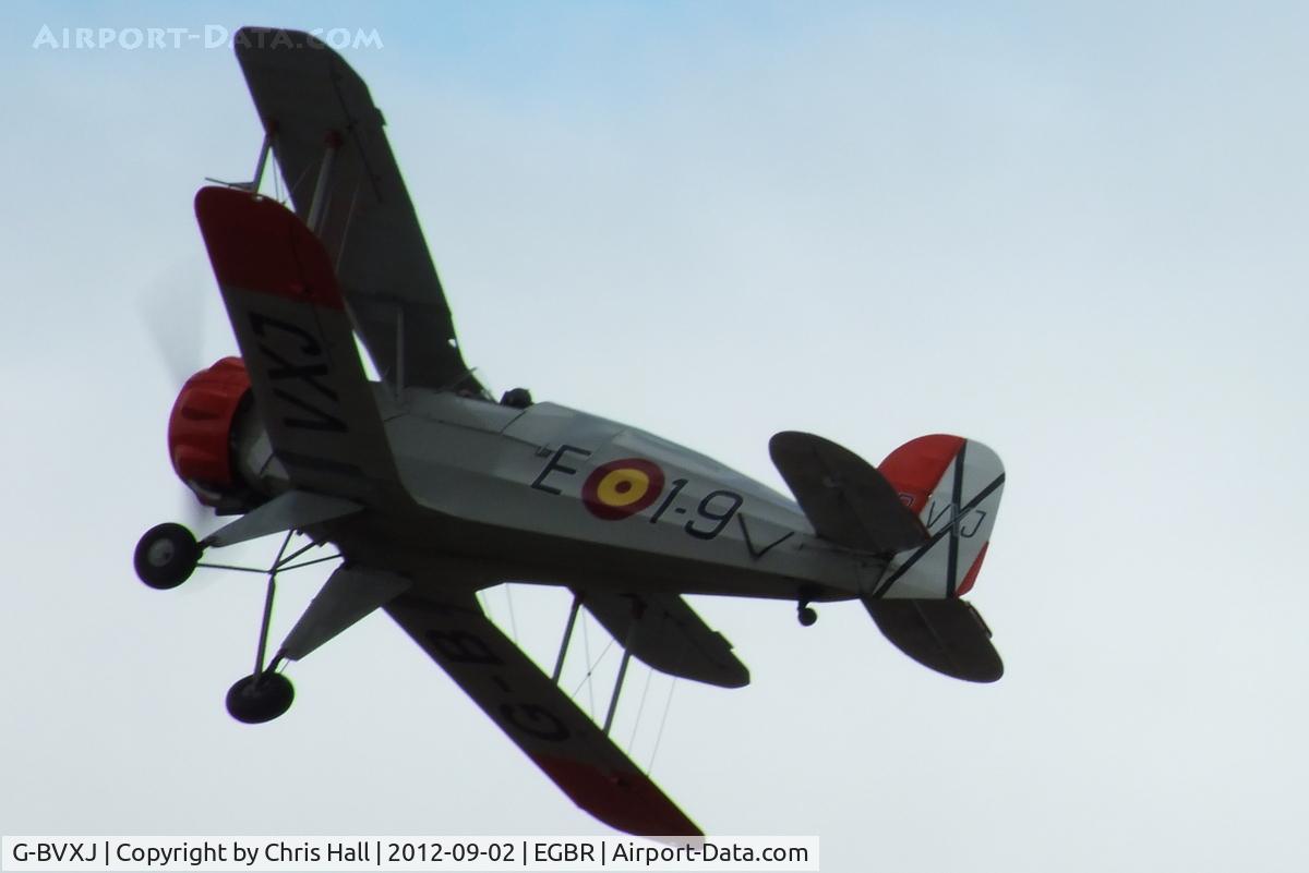 G-BVXJ, 1937 Bucker Bu-133C Jungmeister C/N E-19, At the Real Aeroplane Club's Wings & Wheels fly-in, Breighton
