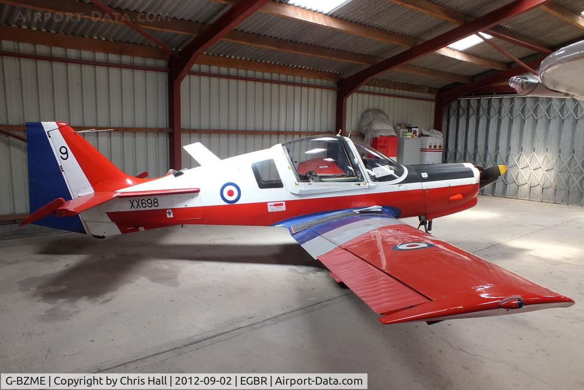 G-BZME, 1975 Scottish Aviation Bulldog T.1 C/N BH120/347, At the Real Aeroplane Club's Wings & Wheels fly-in, Breighton