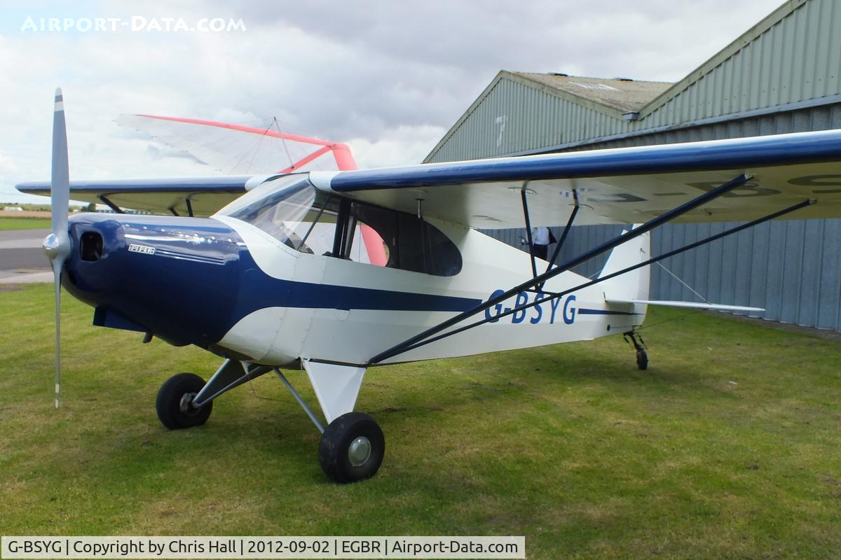 G-BSYG, 1947 Piper PA-12 Super Cruiser C/N 12-2106, At the Real Aeroplane Club's Wings & Wheels fly-in, Breighton