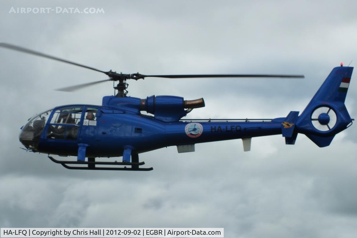 HA-LFQ, 1980 Aerospatiale SA-342L Gazelle C/N 1854, At the Real Aeroplane Club's Wings & Wheels fly-in, Breighton