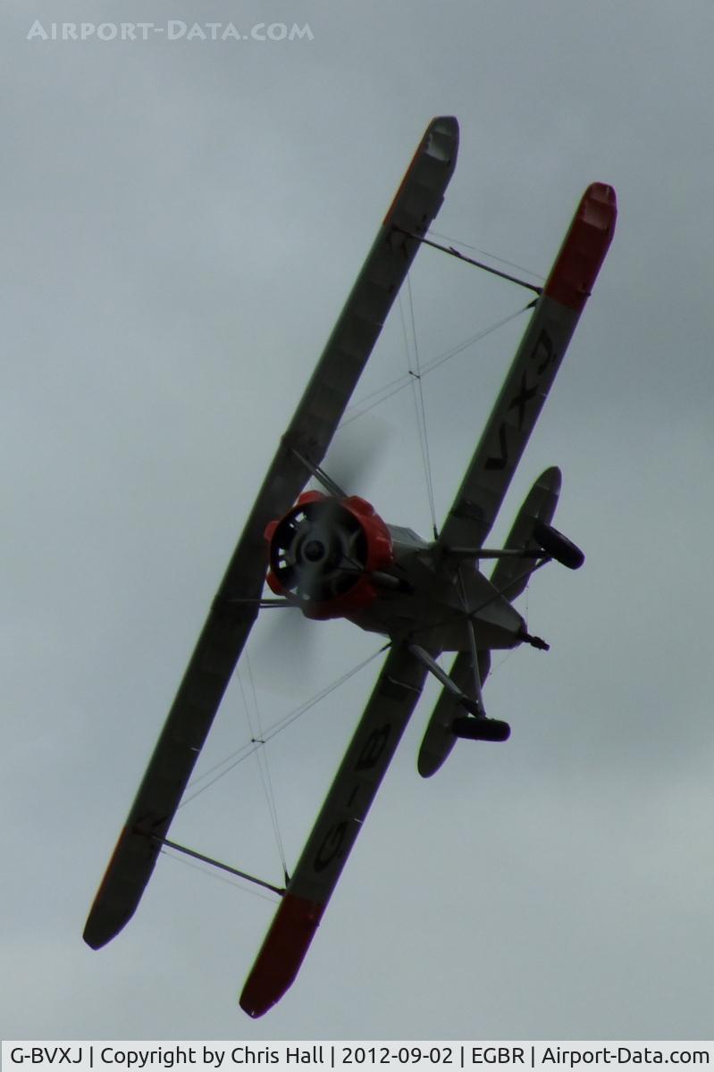 G-BVXJ, 1937 Bucker Bu-133C Jungmeister C/N E-19, At the Real Aeroplane Club's Wings & Wheels fly-in, Breighton