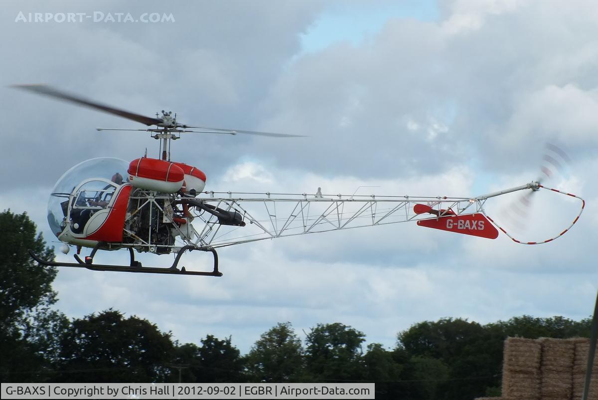 G-BAXS, 1969 Bell 47G-5 C/N 7908, At the Real Aeroplane Club's Wings & Wheels fly-in, Breighton