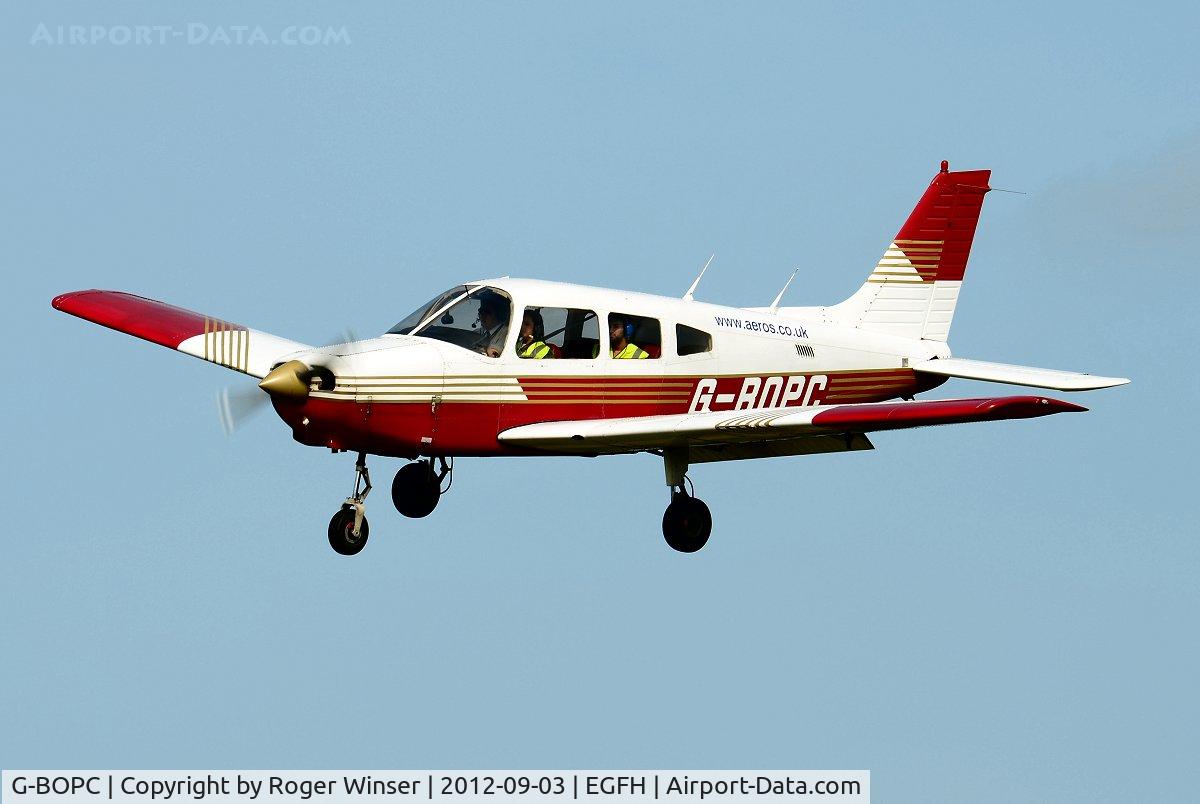 G-BOPC, 1982 Piper PA-28-161 Cherokee Warrior II C/N 28-8216006, Visiting Cherokee Warrior II operated by Aeros Flight Training.