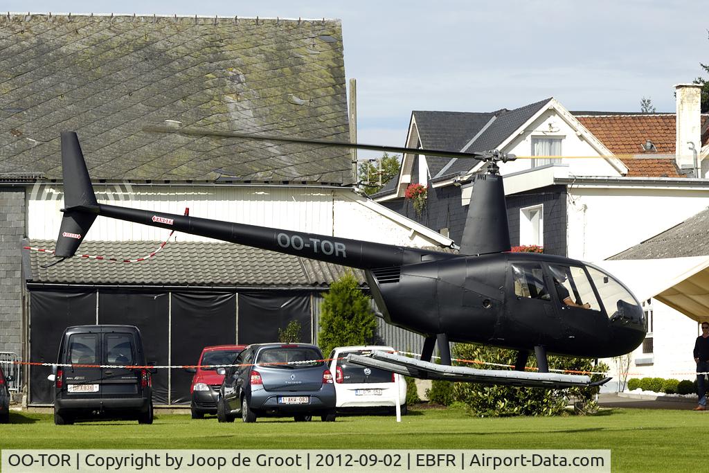OO-TOR, Robinson R44 Raven II C/N 10639, visitor to the 2012 Formula 1 Grand Prix.