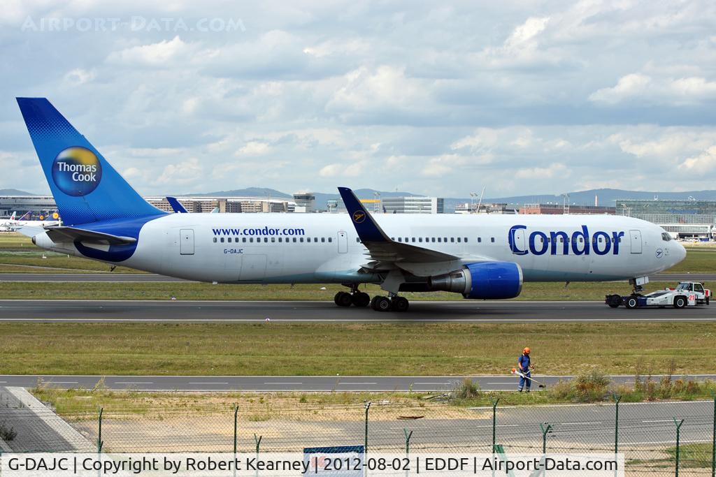 G-DAJC, 1994 Boeing 767-31K C/N 27206, Being towed around to parking