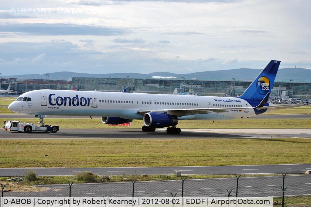 D-ABOB, 1998 Boeing 757-330 C/N 29017, Being towed around to remote parking