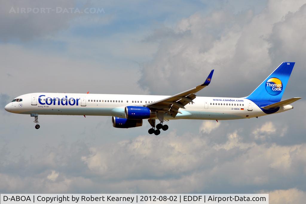 D-ABOA, 1998 Boeing 757-330 C/N 29016, On finals for r/w 25L