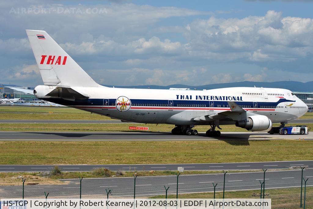HS-TGP, 1994 Boeing 747-4D7 C/N 26610, Being towed around to parking