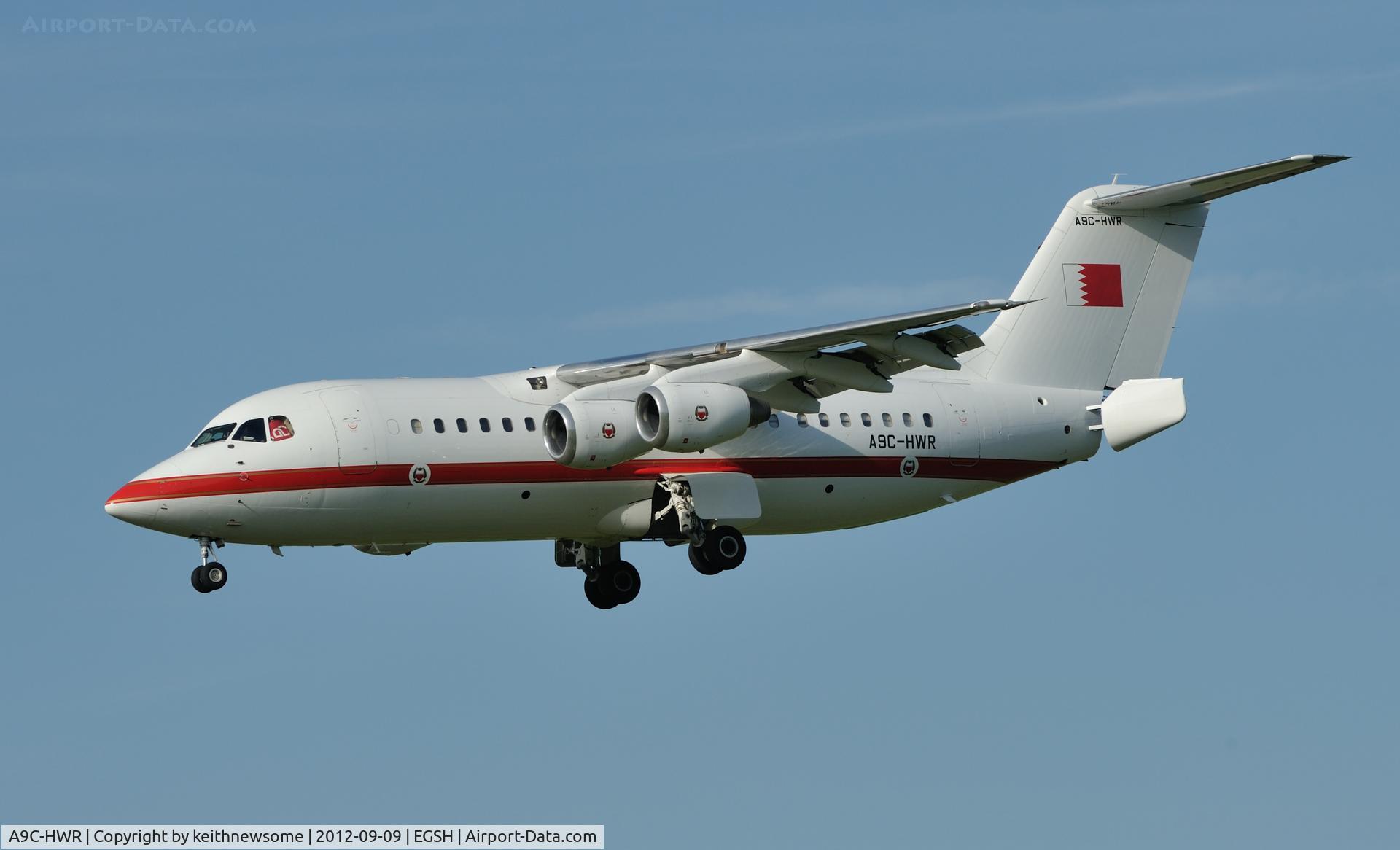 A9C-HWR, 1997 British Aerospace Avro 146-RJ85 C/N E.2306, Arriving for Air Livery !