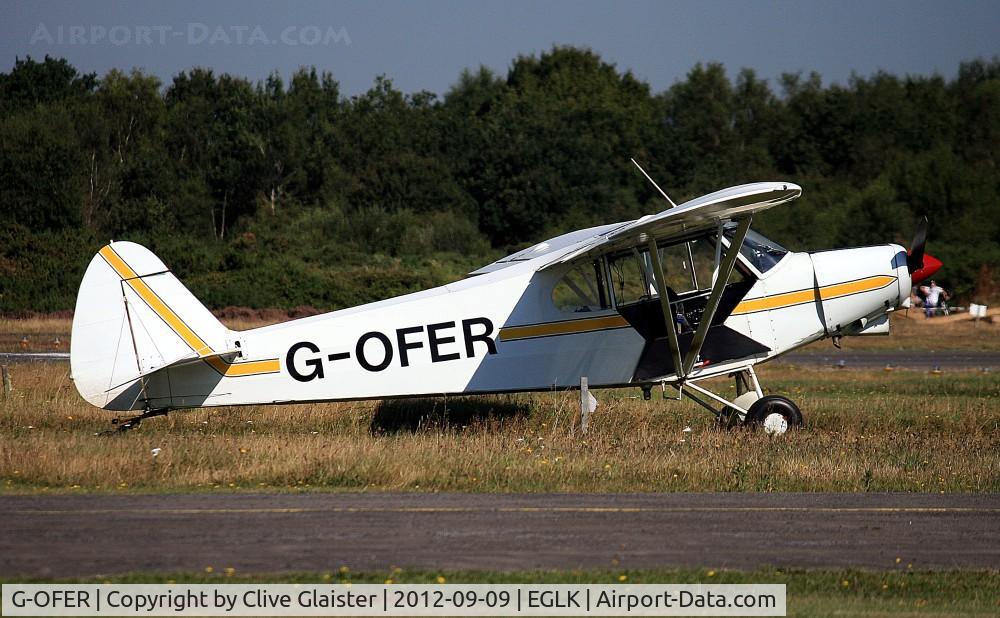 G-OFER, 1977 Piper PA-18-150 Super Cub C/N 18-7709058, Ex: N83509 > G-OFER - Originally in private hands in December 1989 and currently with, White Waltham Airfield Ltd since February 2012.