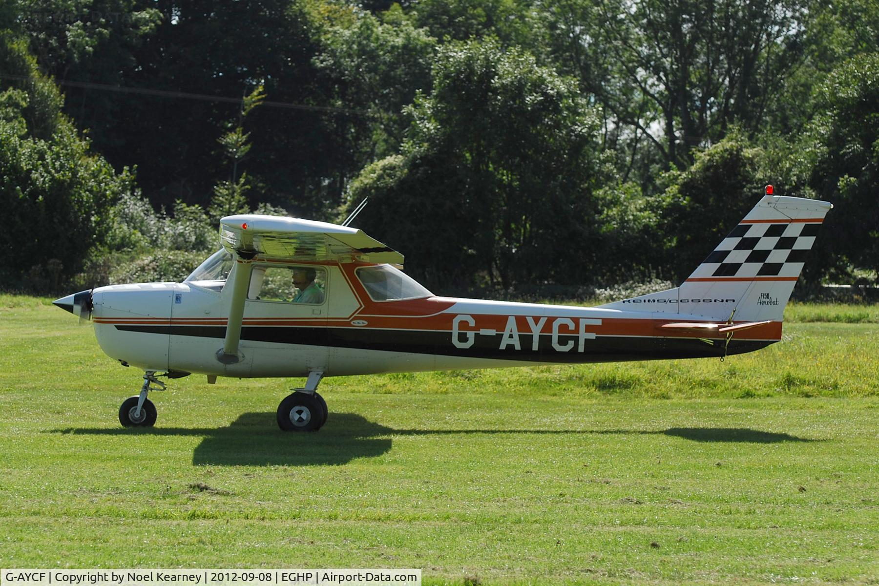 G-AYCF, 1970 Reims FA150K Aerobat C/N 0055, At the Vintage Fly-in at Popham Sept '12