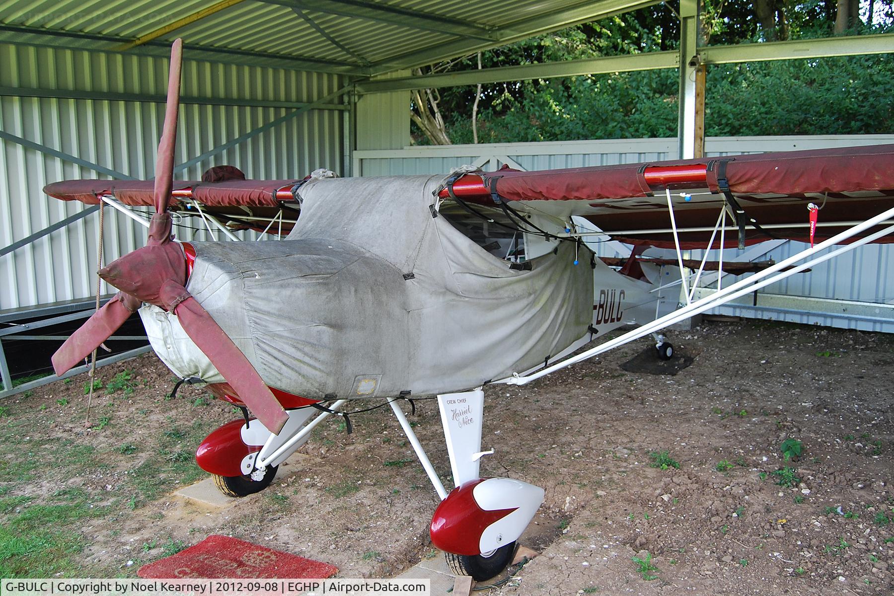 G-BULC, 1999 Light Aero Avid Speedwing Mark IV Flyer C/N PFA 189-12202, Well wrapped up at the Vintage Fly-in Sept '12