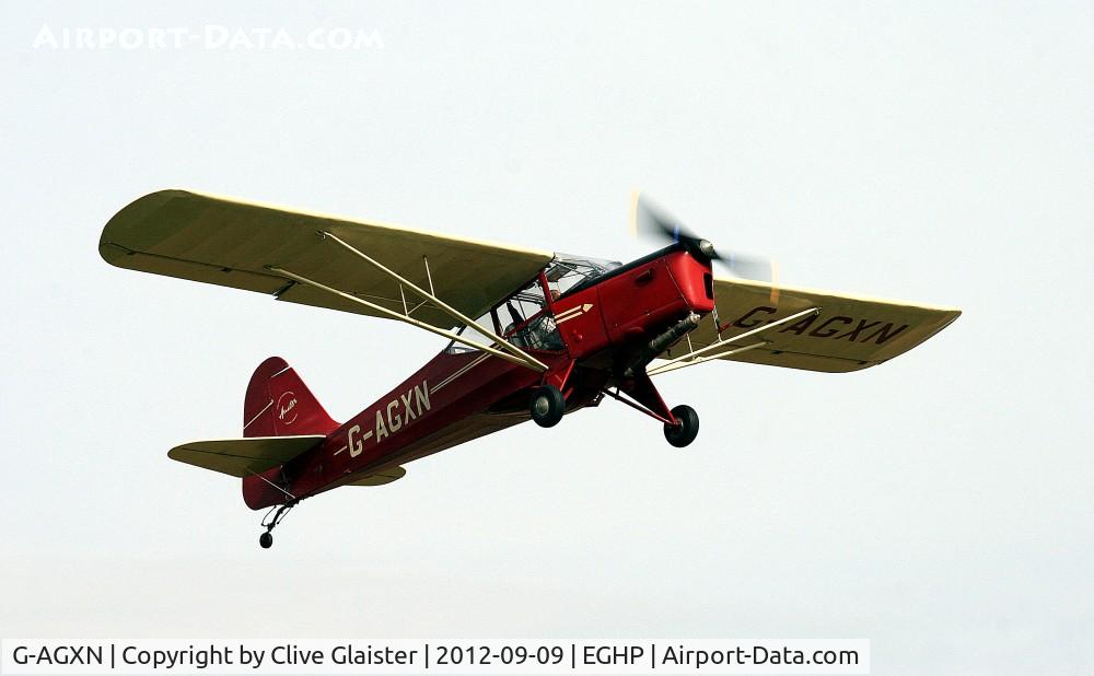 G-AGXN, 1946 Auster J-1N Alpha C/N 1963, Originally owned to, G.Brady & Co Ltd in January 1946 and currently owned to a Trustee of, Gentleman's Aerial Touring Carriage Group since August 2006.