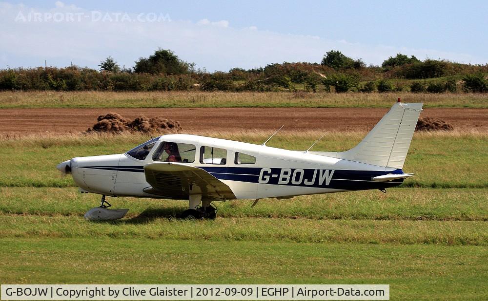 G-BOJW, 1977 Piper PA-28-161 Cherokee Warrior II C/N 28-7716038, Ex: N1668H > G-BOJW - Originally owned to, Southernair Ltd in March 1988 and currently in private hands since April 2010.