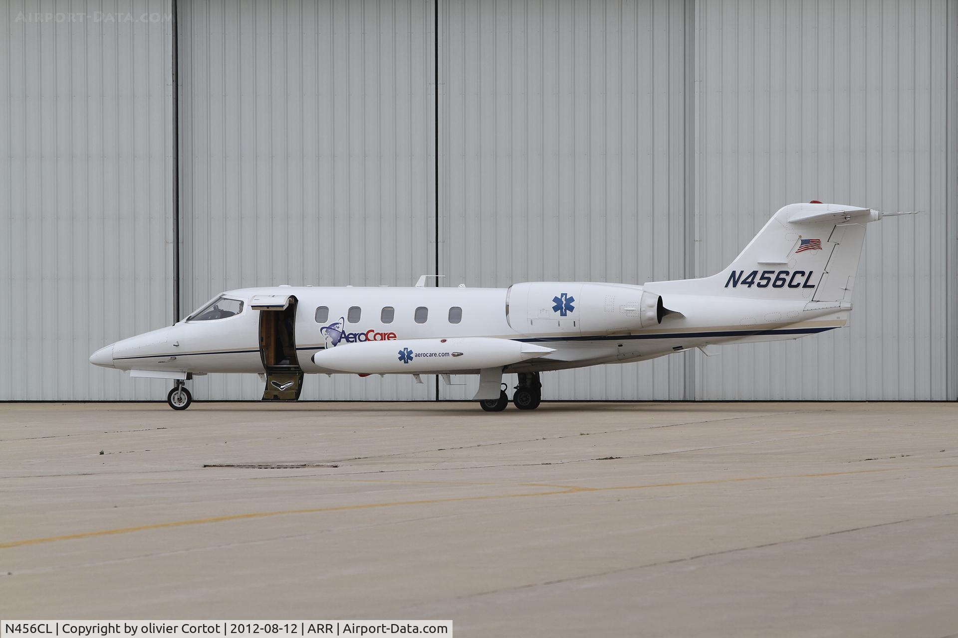 N456CL, 1981 Gates Learjet Corp. 35A C/N 456, waiting for a patient