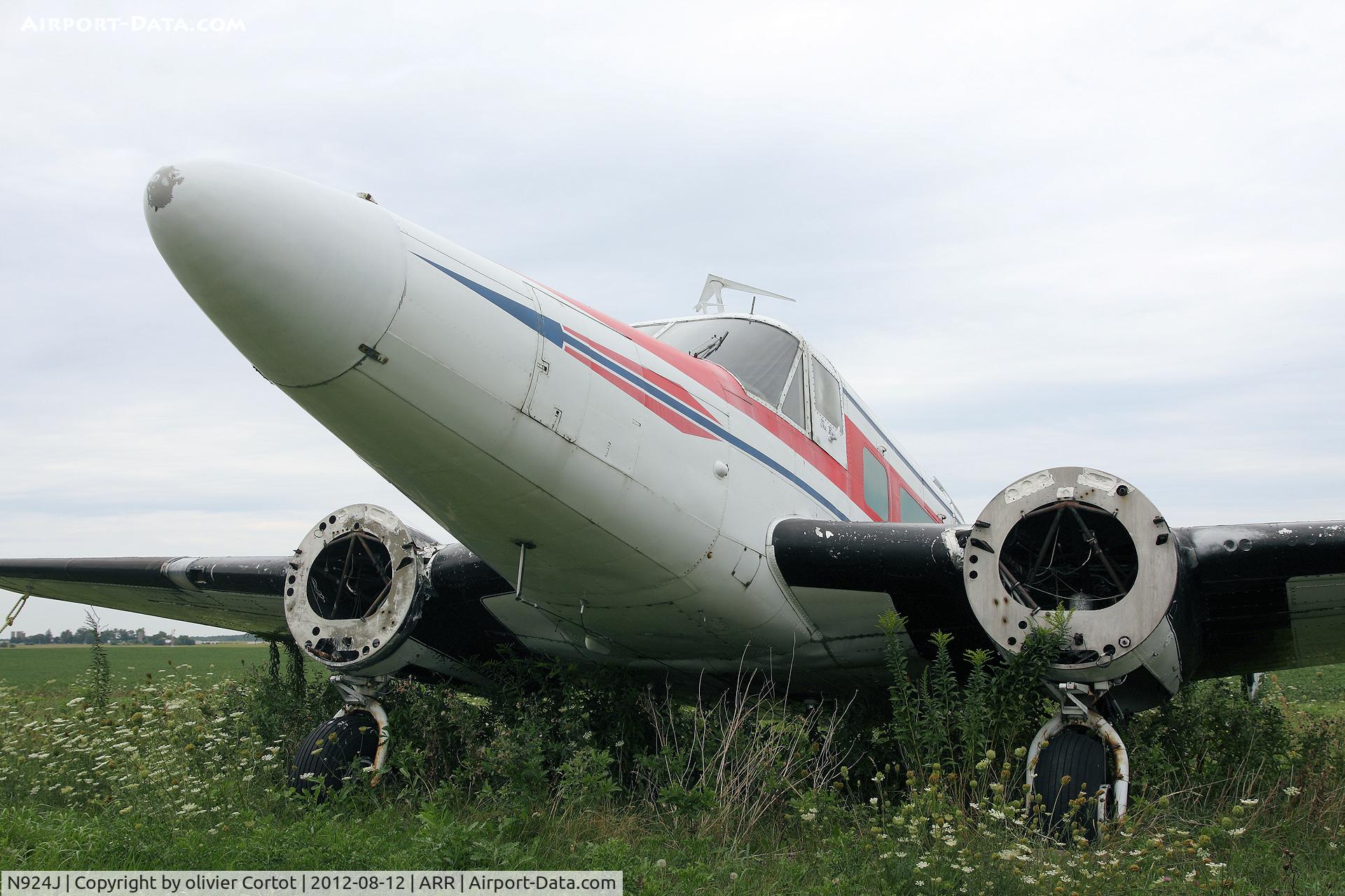 N924J, 1956 Beech E18S C/N BA-163, sad end for this Beech...
