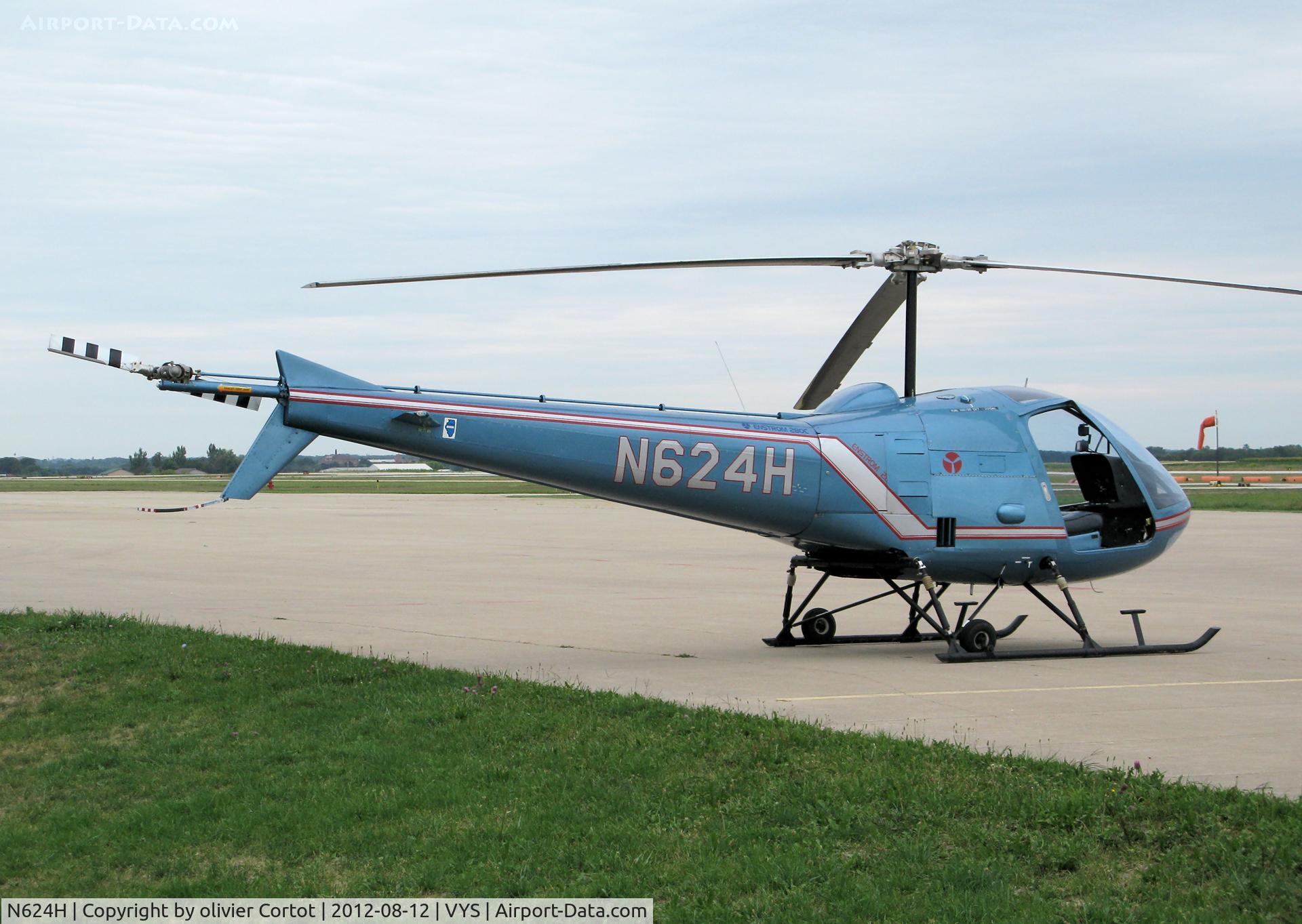 N624H, 1977 Enstrom 280C Shark C/N 1078, first time I see one of those choppers