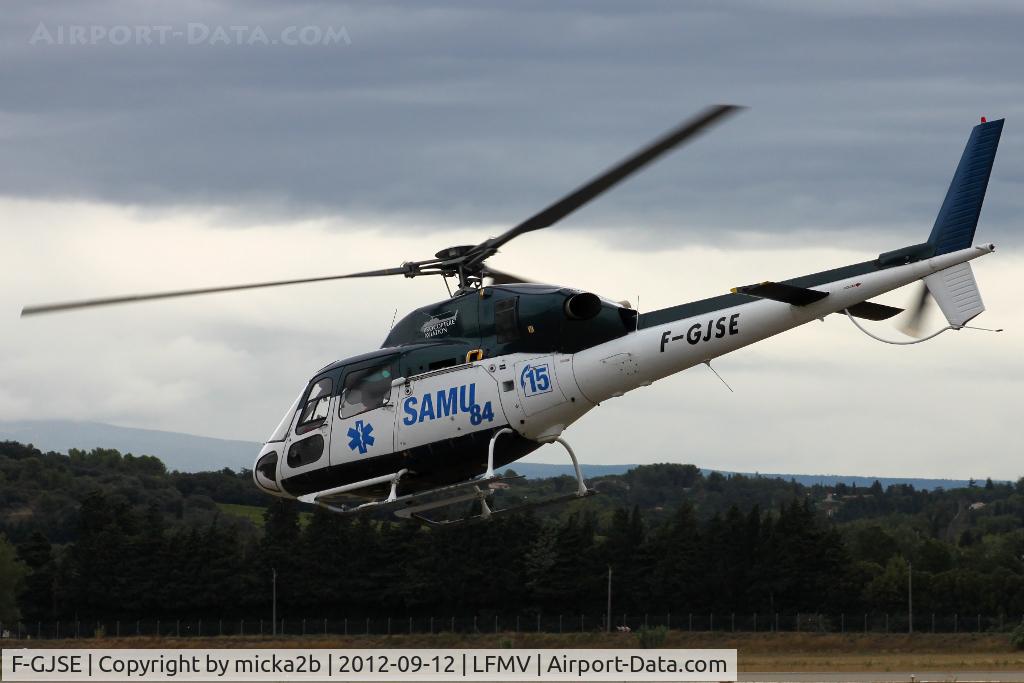 F-GJSE, Eurocopter AS-355N C/N 5225, Take off after refuelling