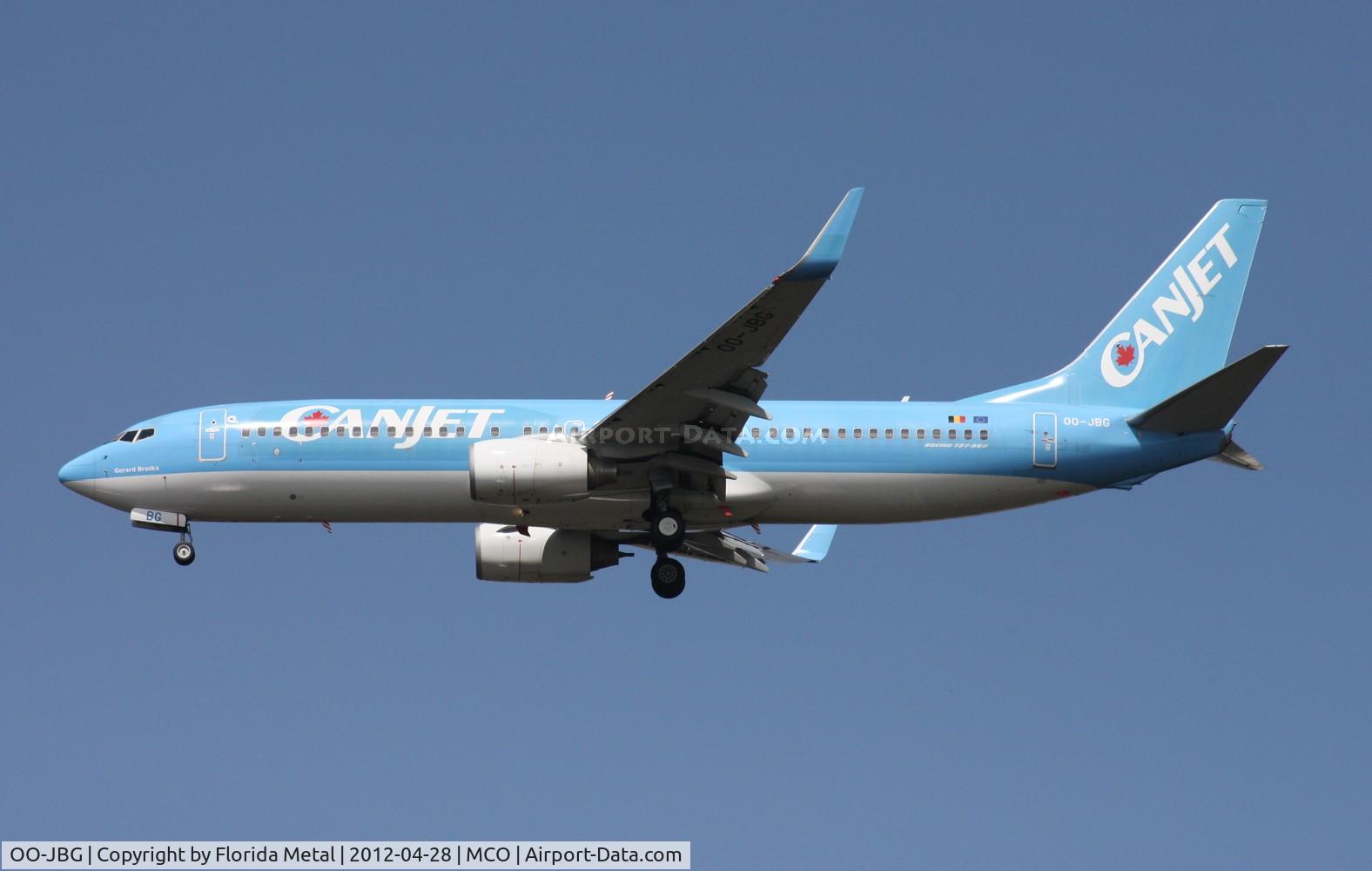 OO-JBG, 2008 Boeing 737-8K5 C/N 35142, Canjet 737-800 in TUI group colors of Jetairfly of Belgium
