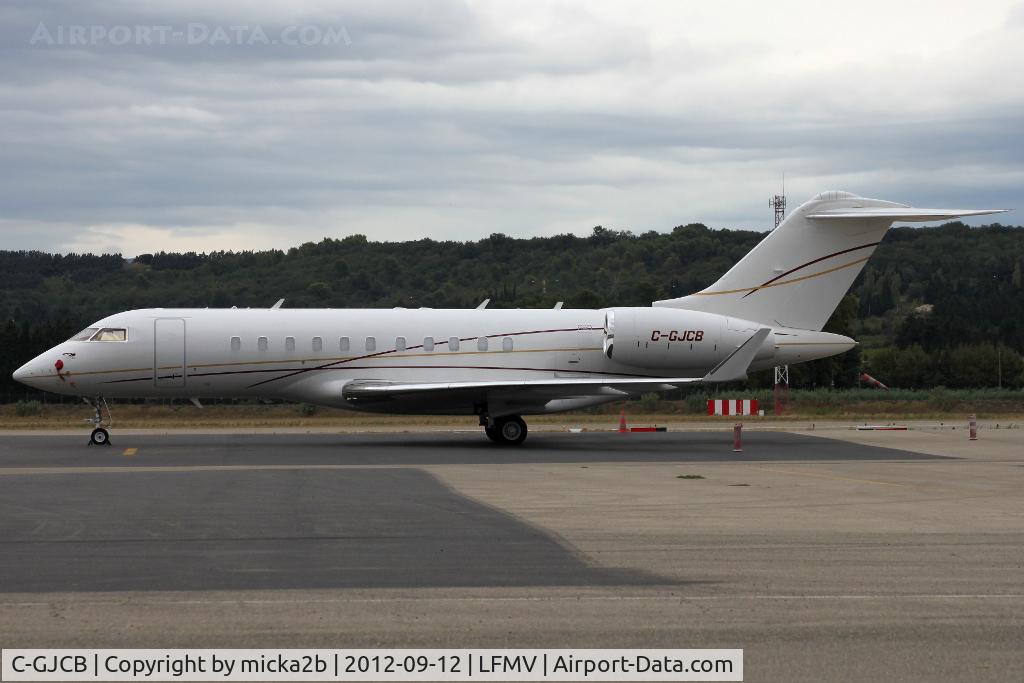 C-GJCB, 1995 Bombardier BD-700-1A11 Global 5000 C/N 9389, Parked. It's a Bombardier BD-700 Global 5000 s/n 9389. Direct flight from Toronto Pearson